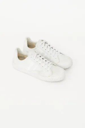 White Canvas Plimsoll Sneaker