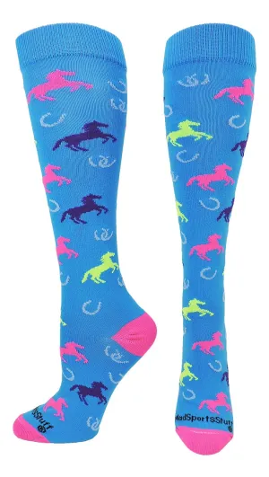 Wild Horses Equestrian Athletic Over the Calf Socks