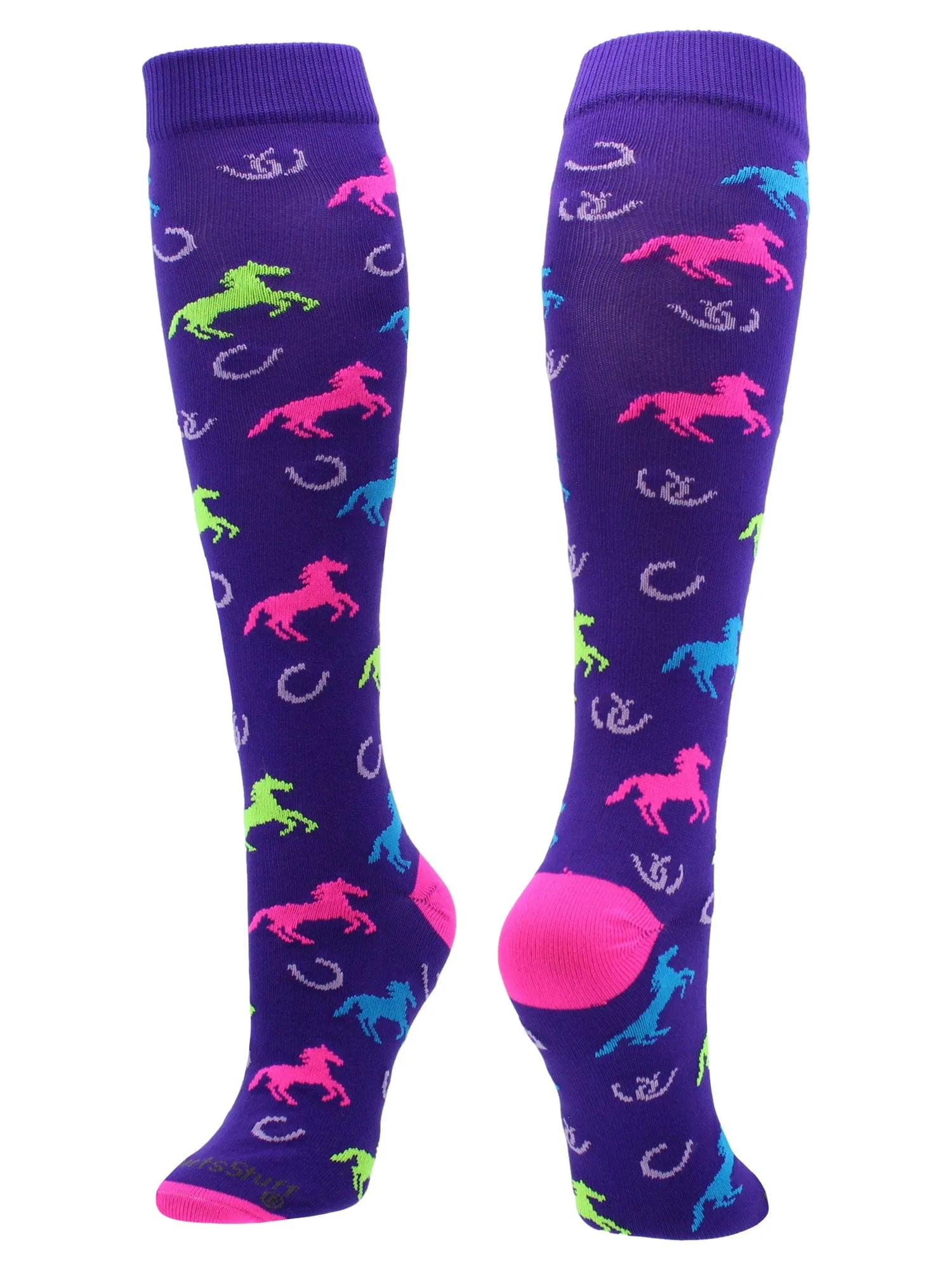 Wild Horses Equestrian Athletic Over the Calf Socks