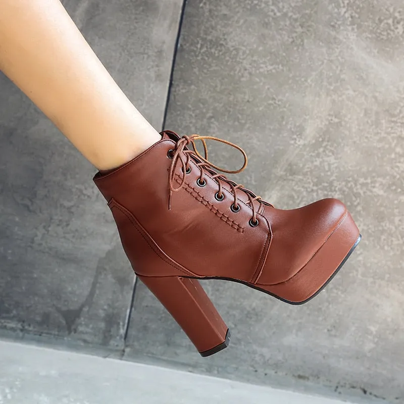 Winter Boots Women Platform High Heels