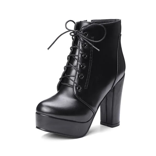 Winter Boots Women Platform High Heels