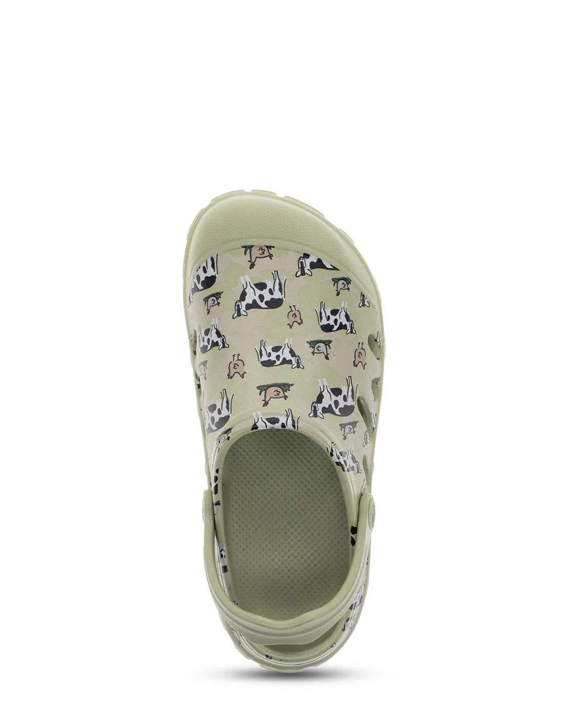 Women's Easies Cow in Pasture Clog - Green