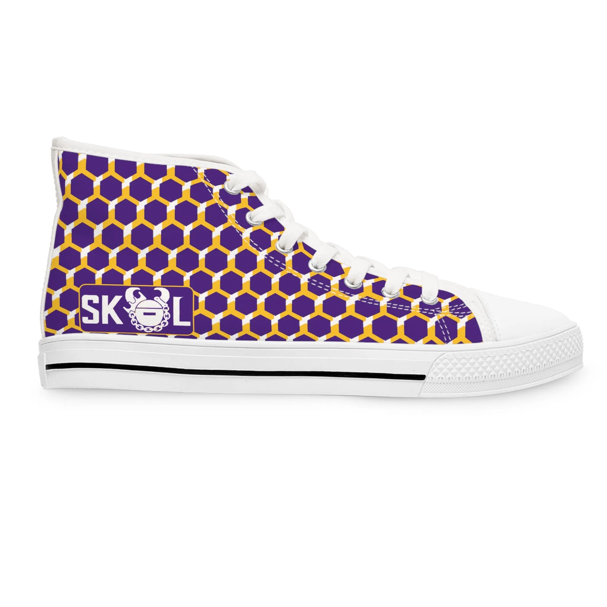 Women's High Top Sneakers - Purple/Gold Hex