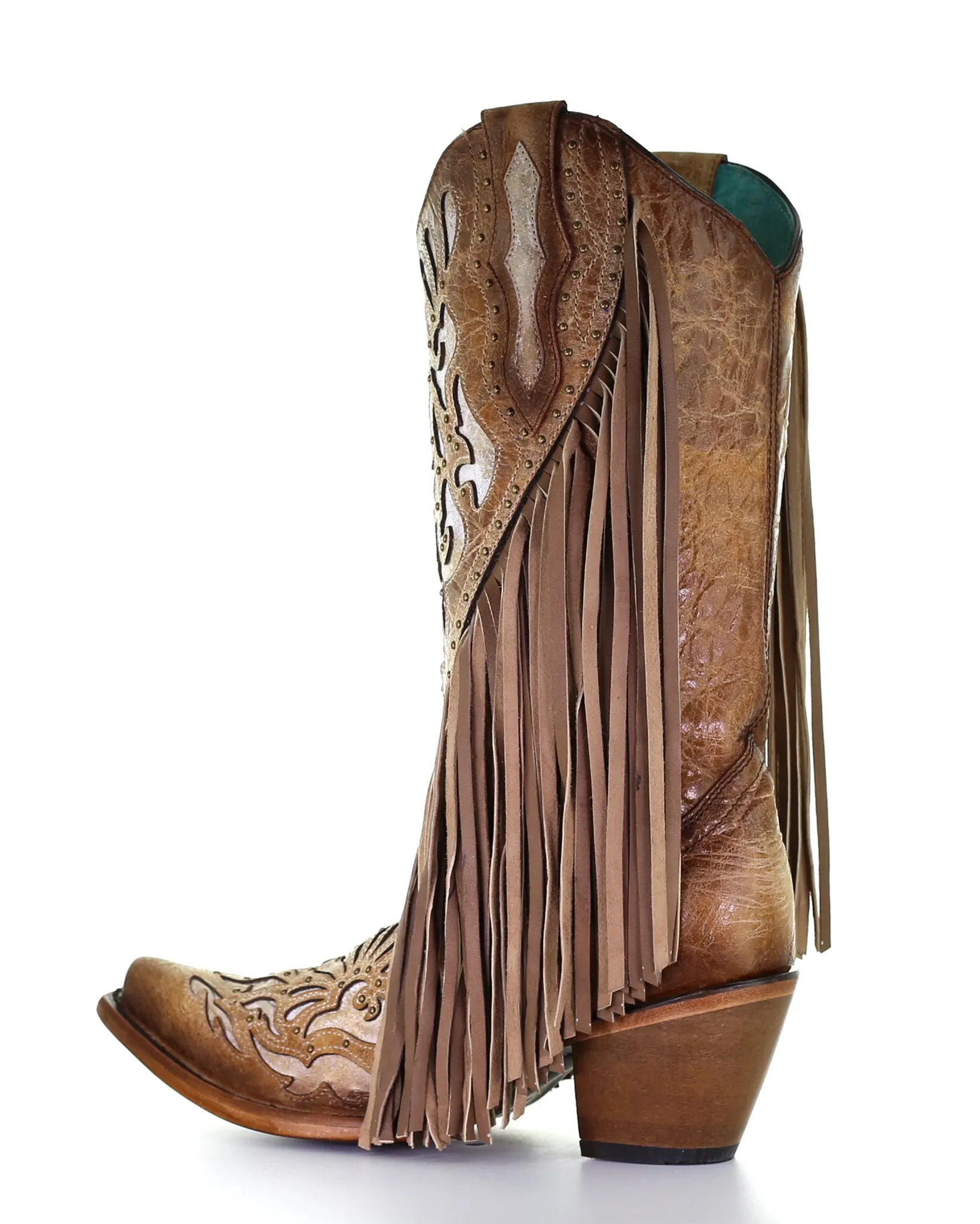 Women's Inlay Fringe Western Boots