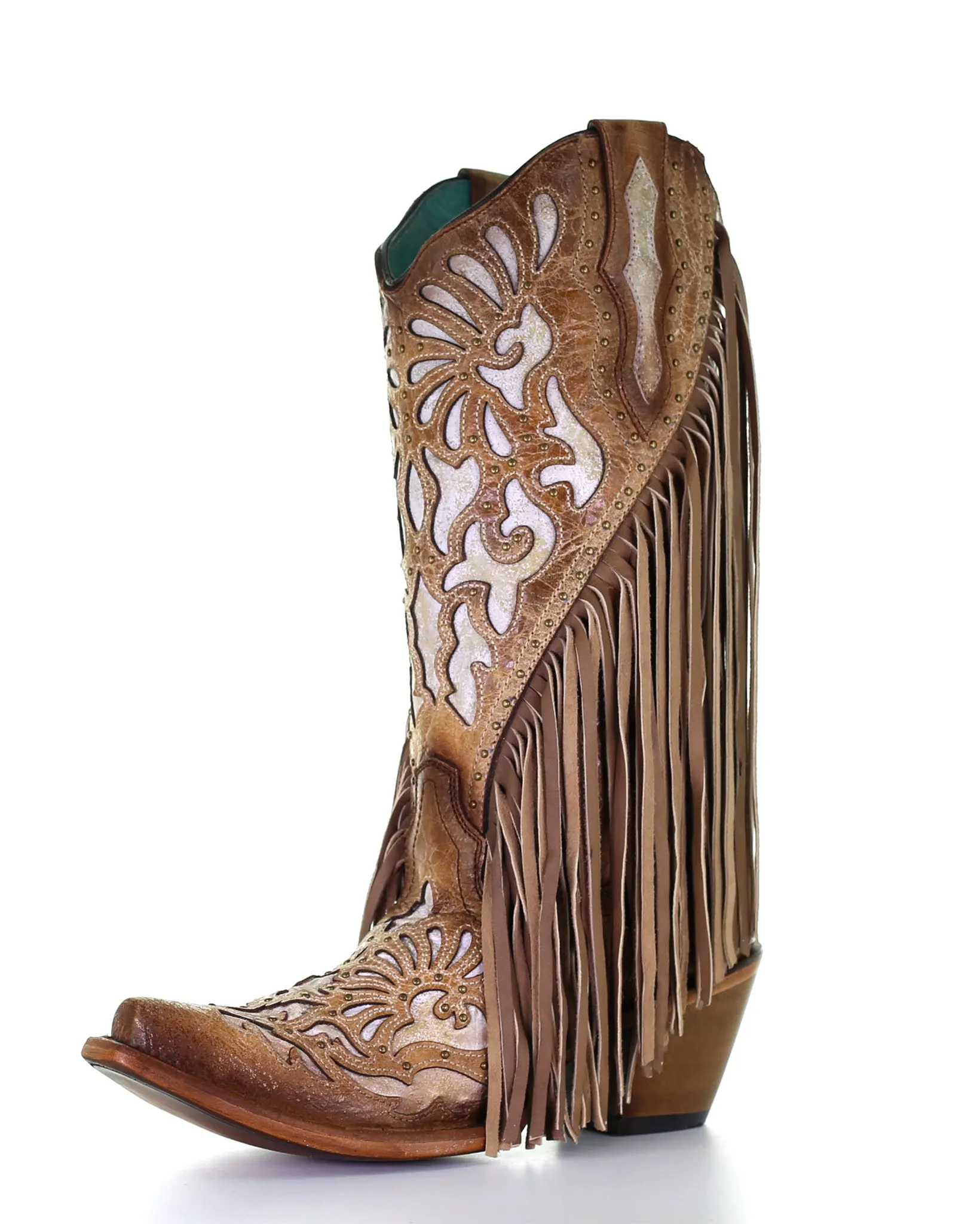 Women's Inlay Fringe Western Boots