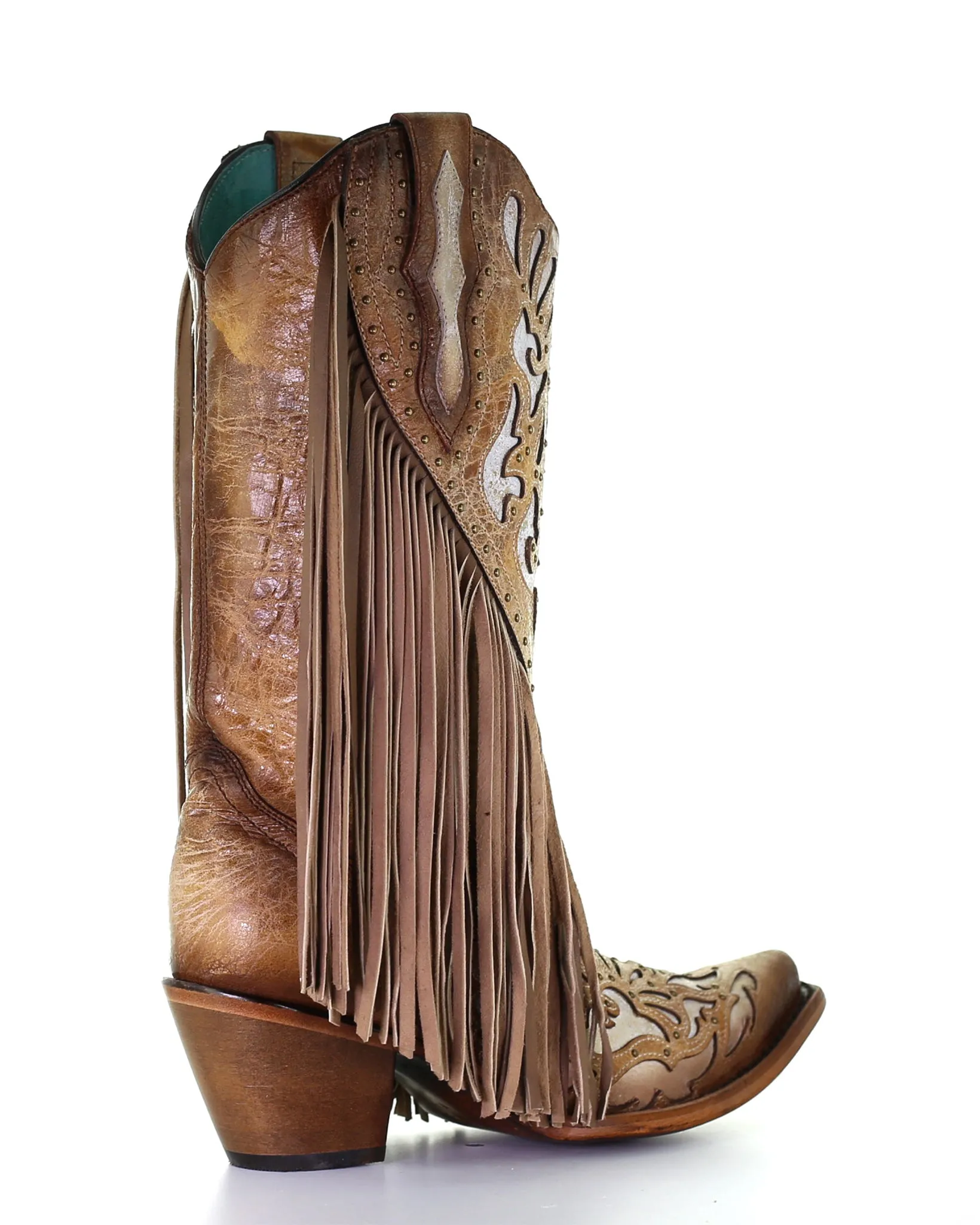 Women's Inlay Fringe Western Boots