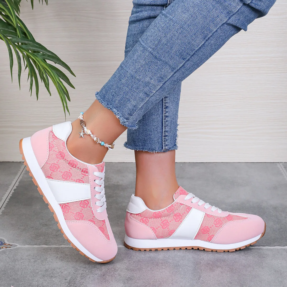 Women's Round Toe Flat Sneakers