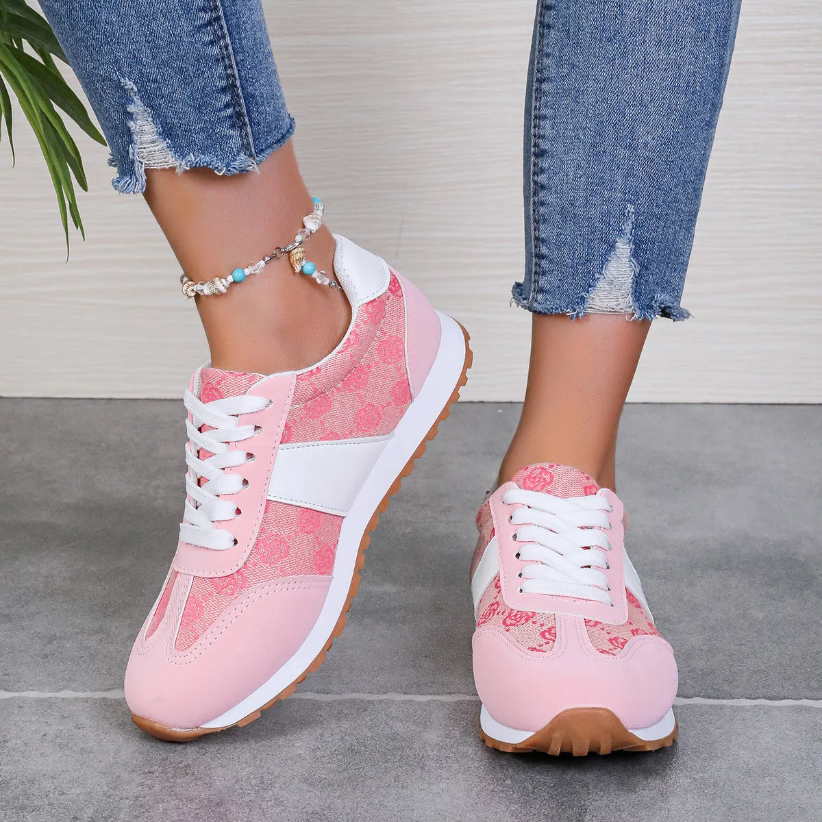 Women's Round Toe Flat Sneakers