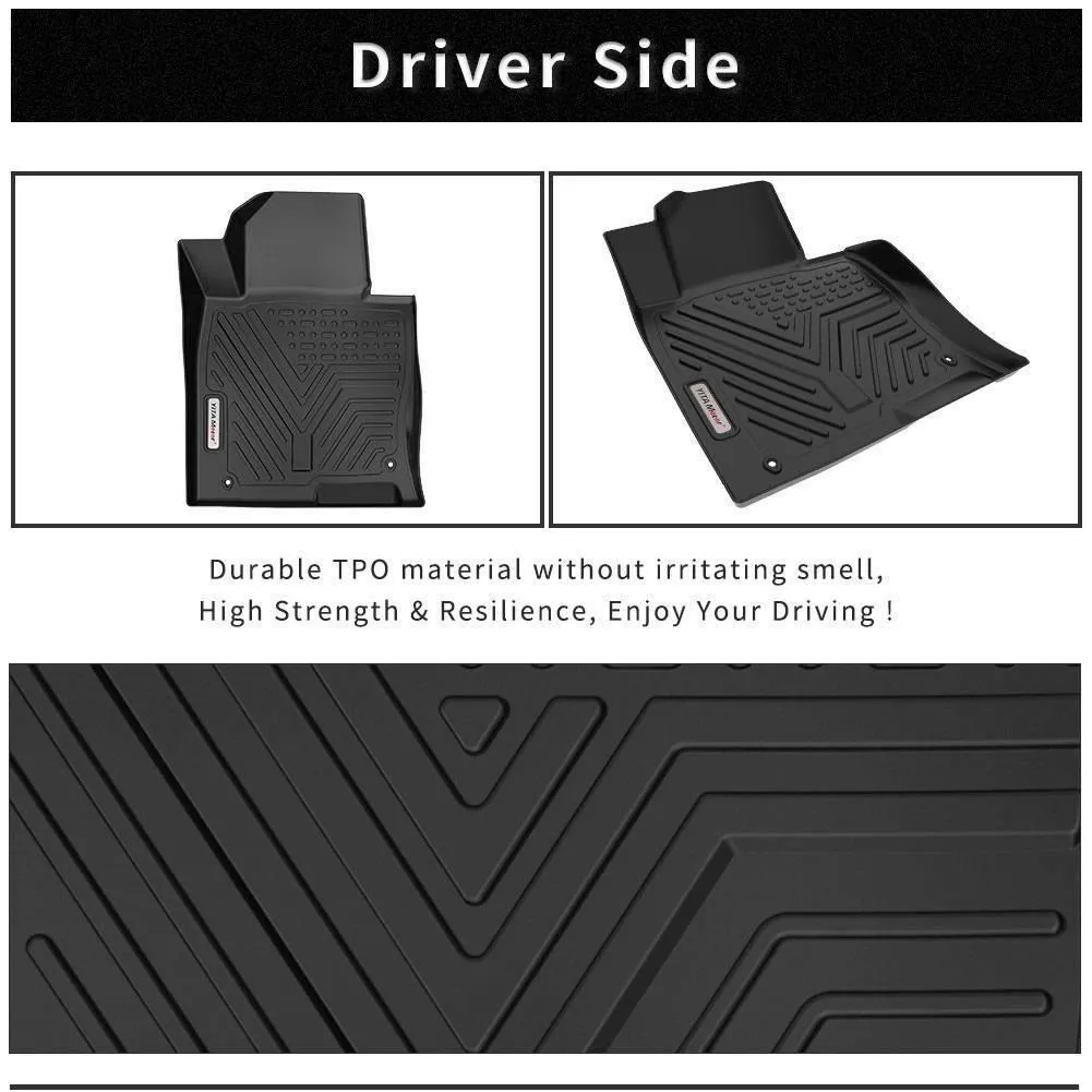 YITAMOTOR® Floor Mats for 2016-2020 Kia Optima, 2015-2019 Hyundai Sonata, 1st & 2nd Row All Weather Protection