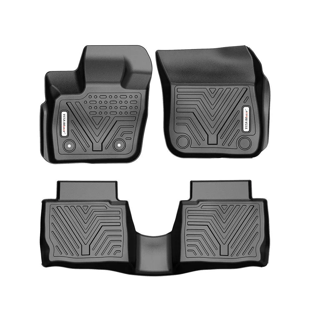 YITAMOTOR® Floor Mats For 2017-2020 Ford Fusion/Lincoln MKZ, 1st & 2nd Row All-Weather Protection, Black