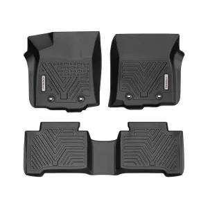 YITAMOTOR® Floor Mats For 2018-2023 Toyota Tacoma, 1st & 2nd Row All Weather Protection, Black