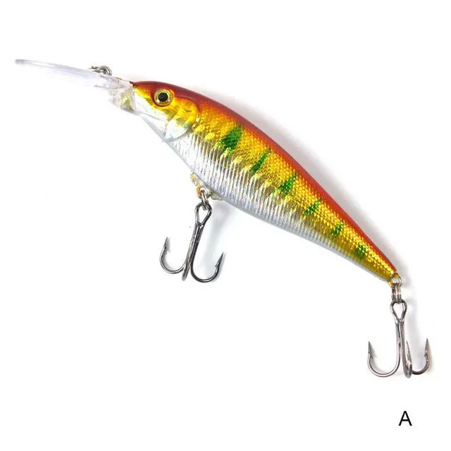 YTQHXY 2017 Good Fishing Lure Minnow 11cm 10g Artificial Hard Bait 6# Hook 3D Eyes Wobbler Crankbait YE-73Y