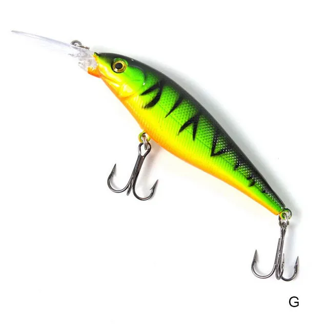 YTQHXY 2017 Good Fishing Lure Minnow 11cm 10g Artificial Hard Bait 6# Hook 3D Eyes Wobbler Crankbait YE-73Y